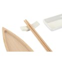 Zestaw do Sushi DKD Home Decor 8 x 5 x 2 cm Ceramika Naturalny Biały Orientalny