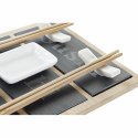 Zestaw do Sushi DKD Home Decor Bambus Deska Czarny Naturalny Orientalny 25 x 19 x 3 cm
