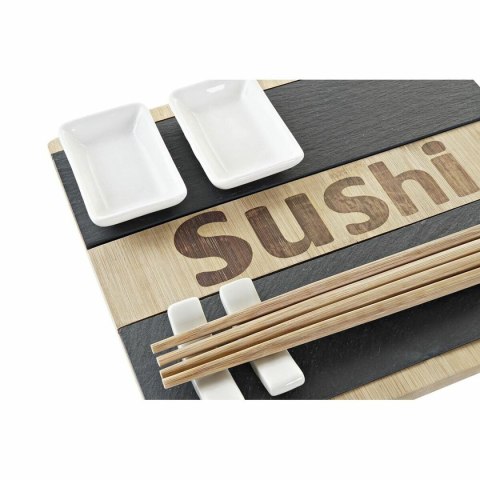 Zestaw do Sushi DKD Home Decor Czarny Naturalny Bambus Deska Orientalny 25 x 22 x 3 cm