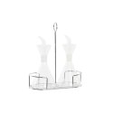 Zestaw do oliwy i octu DKD Home Decor 200 ml 19,5 x 10 x 23,5 cm Metal Przezroczysty 2 Sztuk Szkło borokrzemowe