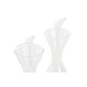 Zestaw do oliwy i octu DKD Home Decor 200 ml 19,5 x 10 x 23,5 cm Metal Przezroczysty 2 Sztuk Szkło borokrzemowe
