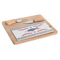 Zestaw do przystawek DKD Home Decor 24,5 x 20 x 1,2 cm Czerwony Niebieski Kamionka Śródziemnomorski Domy
