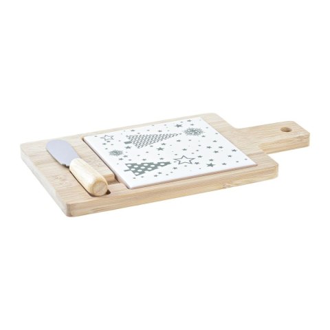 Zestaw do przystawek DKD Home Decor Biały Kolor Zielony Bambus Kamionka (21,5 x 11,8 x 1,5 cm)