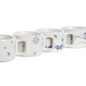 Zestaw filiżanek do kawy DKD Home Decor Niebieski Biały Metal Dolomite 260 ml