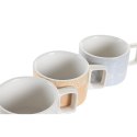 Zestaw filiżanek do kawy DKD Home Decor Żółty Niebieski Biały Czerwony Metal Bambus Dolomite 260 ml