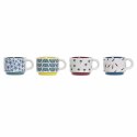 Zestaw filiżanek do kawy DKD Home Decor Żółty Niebieski Wielokolorowy Turkusowy Kasztanowy Metal Kamionka 150 ml