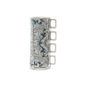Zestaw filiżanek do kawy Home ESPRIT Beżowy Szary Różowy Liliowy Metal Bambus Dolomite 260 ml
