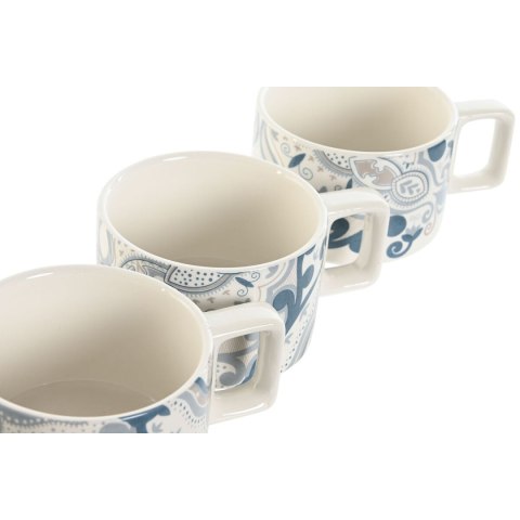 Zestaw filiżanek do kawy Home ESPRIT Beżowy Szary Różowy Liliowy Metal Bambus Dolomite 260 ml
