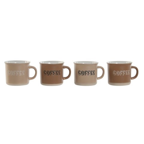 Zestaw filiżanek do kawy Home ESPRIT Brązowy Kamionka 180 ml