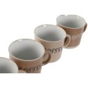 Zestaw filiżanek do kawy Home ESPRIT Brązowy Kamionka 180 ml