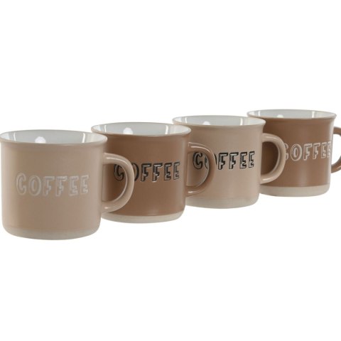 Zestaw filiżanek do kawy Home ESPRIT Brązowy Kamionka 180 ml