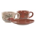 Zestaw filiżanek do kawy Home ESPRIT Żółty Beżowy Terakota Liliowy Metal Dolomite 180 ml