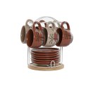 Zestaw filiżanek do kawy Home ESPRIT Żółty Beżowy Terakota Liliowy Metal Dolomite 180 ml