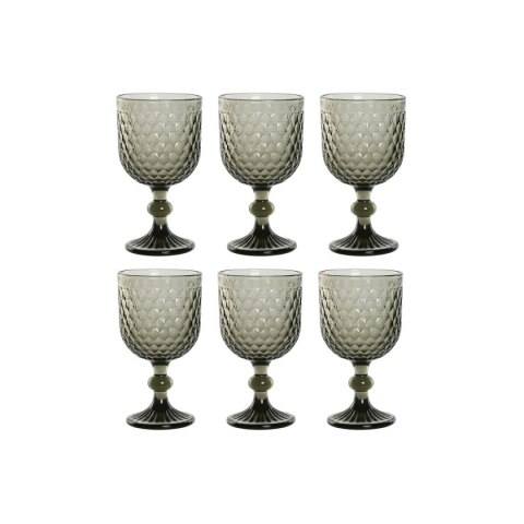 Zestaw kubków Home ESPRIT Szary Szkło 325 ml (6 Sztuk)