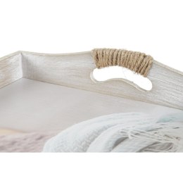 Zestaw tacek DKD Home Decor Beżowy 40 x 30 x 6 cm Drewno MDF (2 Sztuk)