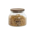 3 pojemniki masy Home ESPRIT Naturalny Szkło Drewno akacjowe 1,5 L 2 L 3 L 16 x 16 x 21 cm