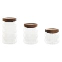 3 pojemniki masy Home ESPRIT Przezroczysty Naturalny 550 ml 750 ml 3 Części