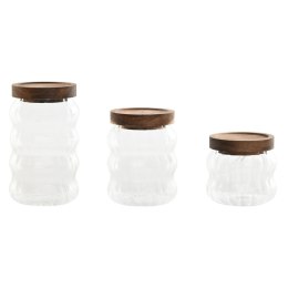 3 pojemniki masy Home ESPRIT Przezroczysty Naturalny 550 ml 750 ml 3 Części