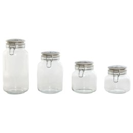 4 pojemniki masy Home ESPRIT Niebieski Biały Metal Silikon Szkło Kamionka 800 ml 1 L 1,5 L 2,2 L 4 Części