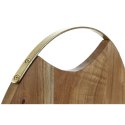 Deska do krojenia DKD Home Decor Złoty Naturalny Stal nierdzewna Drewno akacjowe 35,5 x 35,5 x 1,5 cm (4 Części)