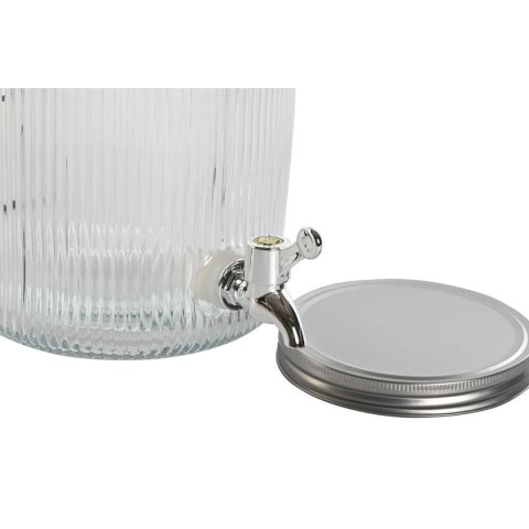 Dyspenser do Wody Home ESPRIT Czarny Metal Silikon Szkło ABS 5 L 19,6 x 23,5 x 40,5 cm