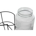 Dyspenser do Wody Home ESPRIT Czarny Metal Silikon Szkło ABS 5 L 19,6 x 23,5 x 40,5 cm