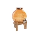 Dyspenser do Wody Home ESPRIT Pomarańczowy Bambus Szkło 5 L 24 x 17,5 x 24 cm