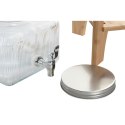 Dyspenser do Wody Home ESPRIT Przezroczysty Naturalny Bambus Szkło 3,5 L 19 x 19 x 16 cm