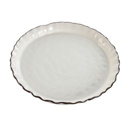 Płaski Talerz Home ESPRIT Biały Brązowy Porcelana 26 x 26 x 11 cm