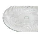 Płaski Talerz Home ESPRIT Przezroczysty Szkło 26 x 26 x 8 cm