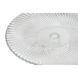 Płaski Talerz Home ESPRIT Przezroczysty Szkło 26 x 26 x 8 cm