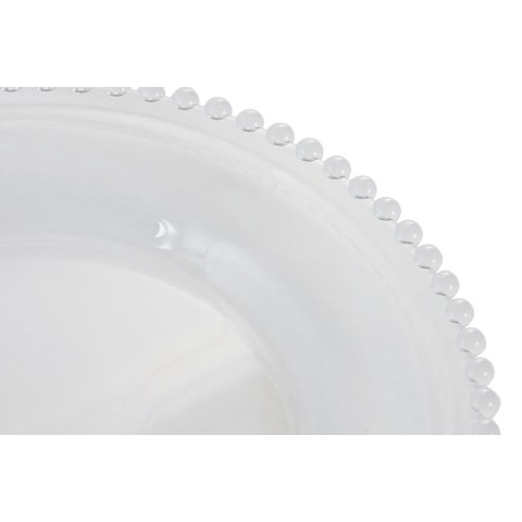 Płaski Talerz Home ESPRIT Przezroczysty Szkło 27 X 27 X 2,6 CM