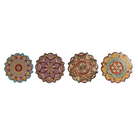 Podkładki na stół Home ESPRIT Korek Dolomite 20 x 20 x 1 cm (4 Sztuk)