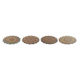 Podkładki na stół Home ESPRIT Korek Dolomite 20 x 20 x 1 cm (4 Sztuk)