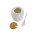 Pojemnik na Cukier DKD Home Decor Biały Naturalny Bambus Porcelana 31 x 9 x 7 cm 4 Części