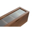 Pojemnik na Herbatę Home ESPRIT Naturalny Szkło Drewno akacjowe 26,5 x 9 x 9 cm