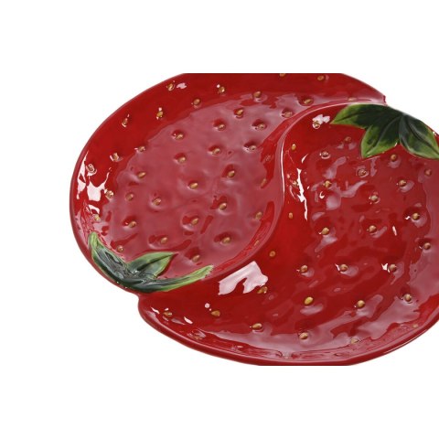 Talerz Home ESPRIT Czerwony Kamionka 32 x 31 x 3,5 cm