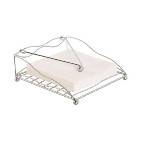 Uchwyt do serwetek Home ESPRIT Srebrzysty Metal 19 x 19 x 7 cm
