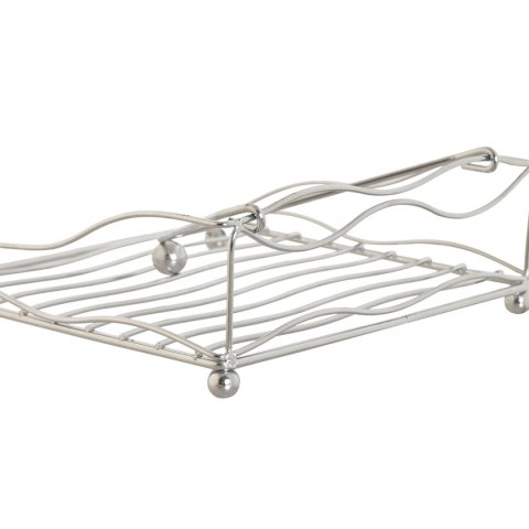 Uchwyt do serwetek Home ESPRIT Srebrzysty Metal 19 x 19 x 7 cm