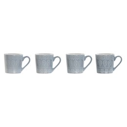 Zestaw 4 kubeczków Home ESPRIT Niebieski Kamionka 340 ml 13 x 9,5 x 9,2 cm Mandala