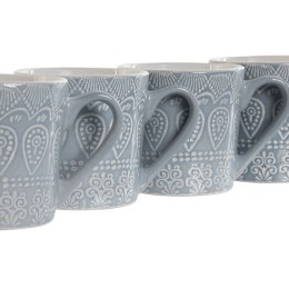 Zestaw 4 kubeczków Home ESPRIT Niebieski Kamionka 340 ml 13 x 9,5 x 9,2 cm Mandala