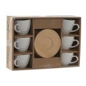 Zestaw 6 filiżanek z talerzykami Home ESPRIT Biały Bambus Porcelana 90 ml