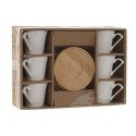 Zestaw 6 filiżanek z talerzykami Home ESPRIT Biały Bambus Porcelana 90 ml