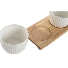 Zestaw do przystawek Home ESPRIT Biały Naturalny Miejska 28 x 9,6 x 6,2 cm 3 Części