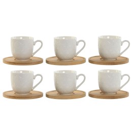 Zestaw filiżanek do kawy Home ESPRIT Biały Bambus Porcelana 90 ml