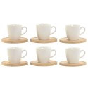 Zestaw filiżanek do kawy Home ESPRIT Biały Bambus Porcelana 90 ml