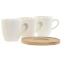 Zestaw filiżanek do kawy Home ESPRIT Biały Bambus Porcelana 90 ml
