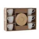 Zestaw filiżanek do kawy Home ESPRIT Biały Bambus Porcelana 90 ml