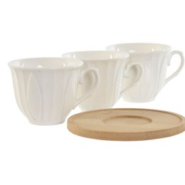 Zestaw filiżanek do kawy Home ESPRIT Biały Bambus Porcelana 90 ml