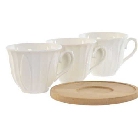 Zestaw filiżanek do kawy Home ESPRIT Biały Bambus Porcelana 90 ml